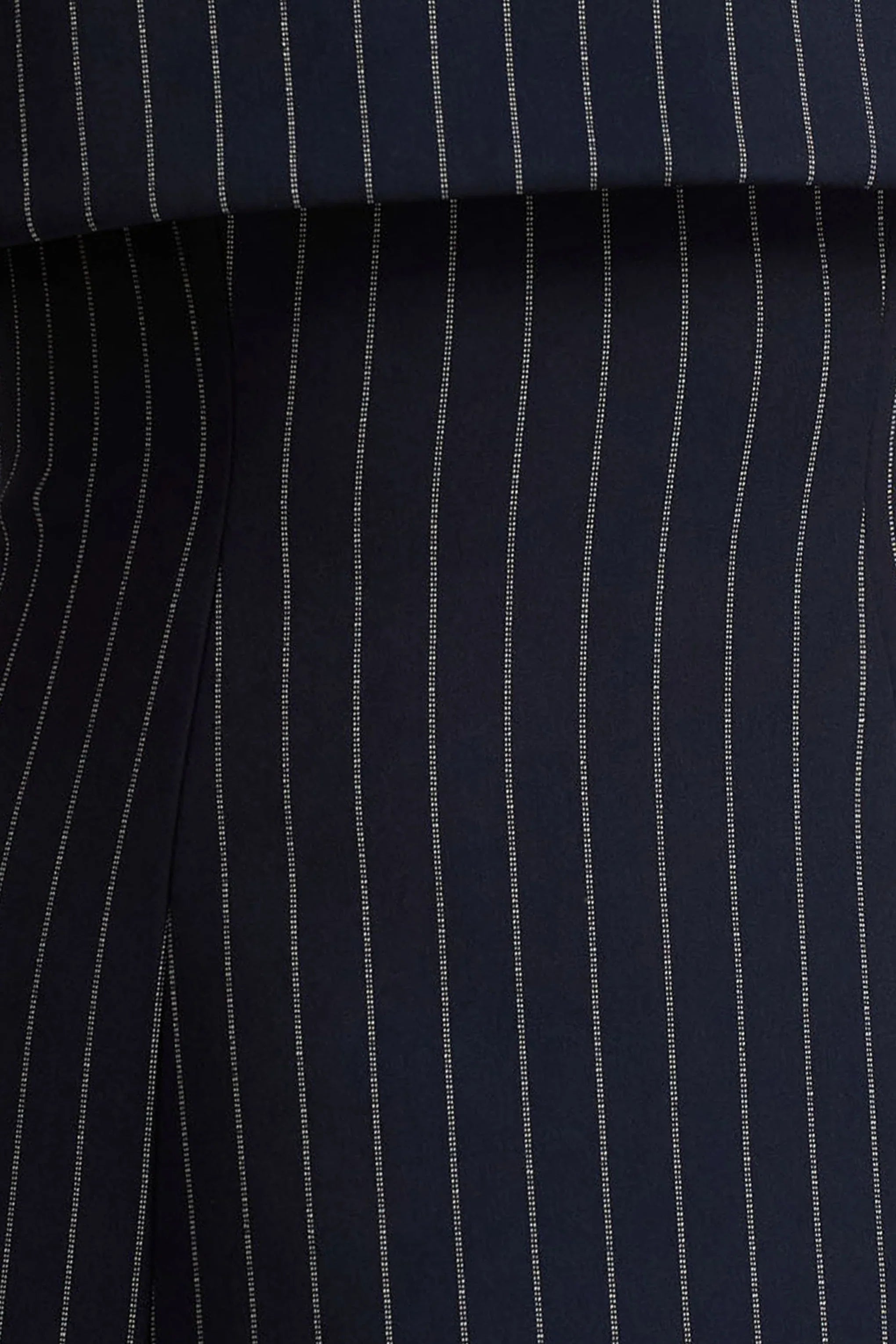 Ember | Navy Pinstripe Square-Neck Mini Dress