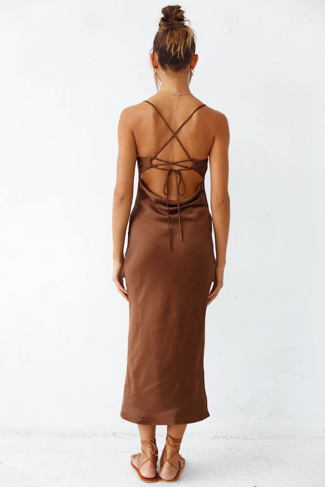 Sanctuary Maxi Dress Brown