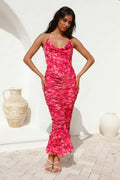 Feeling Joy Midi Dress Red