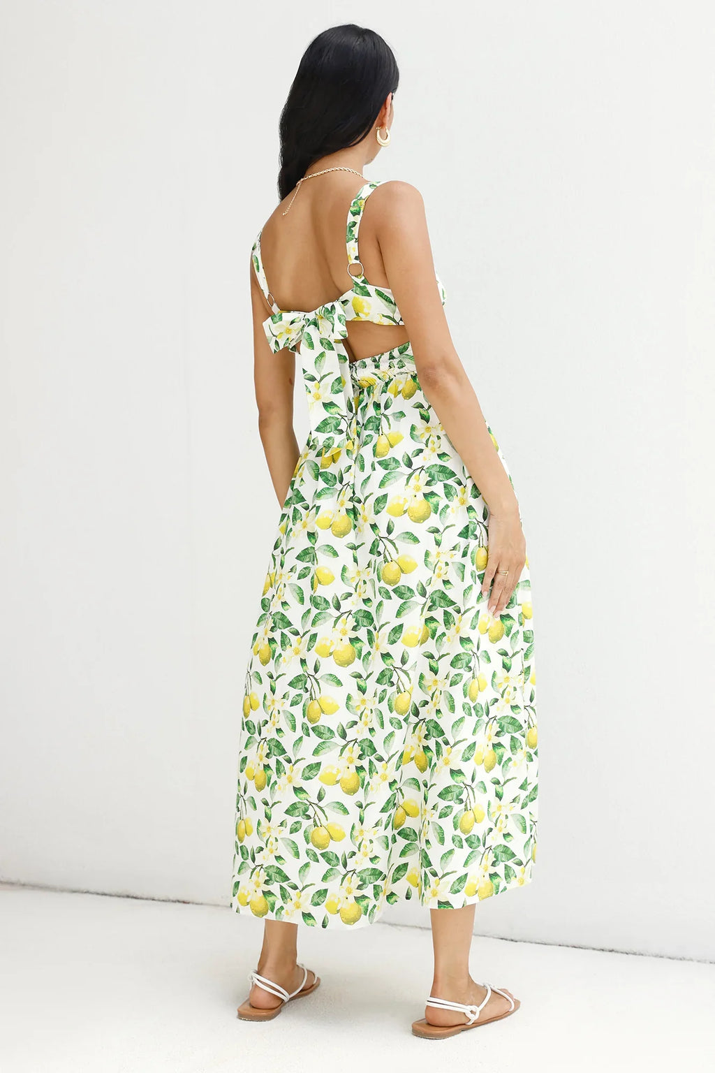Under The Lemon Tree Midi Dress Print