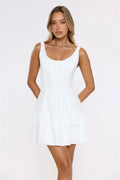 Dainty Lovers Embroidered Mini Dress White
