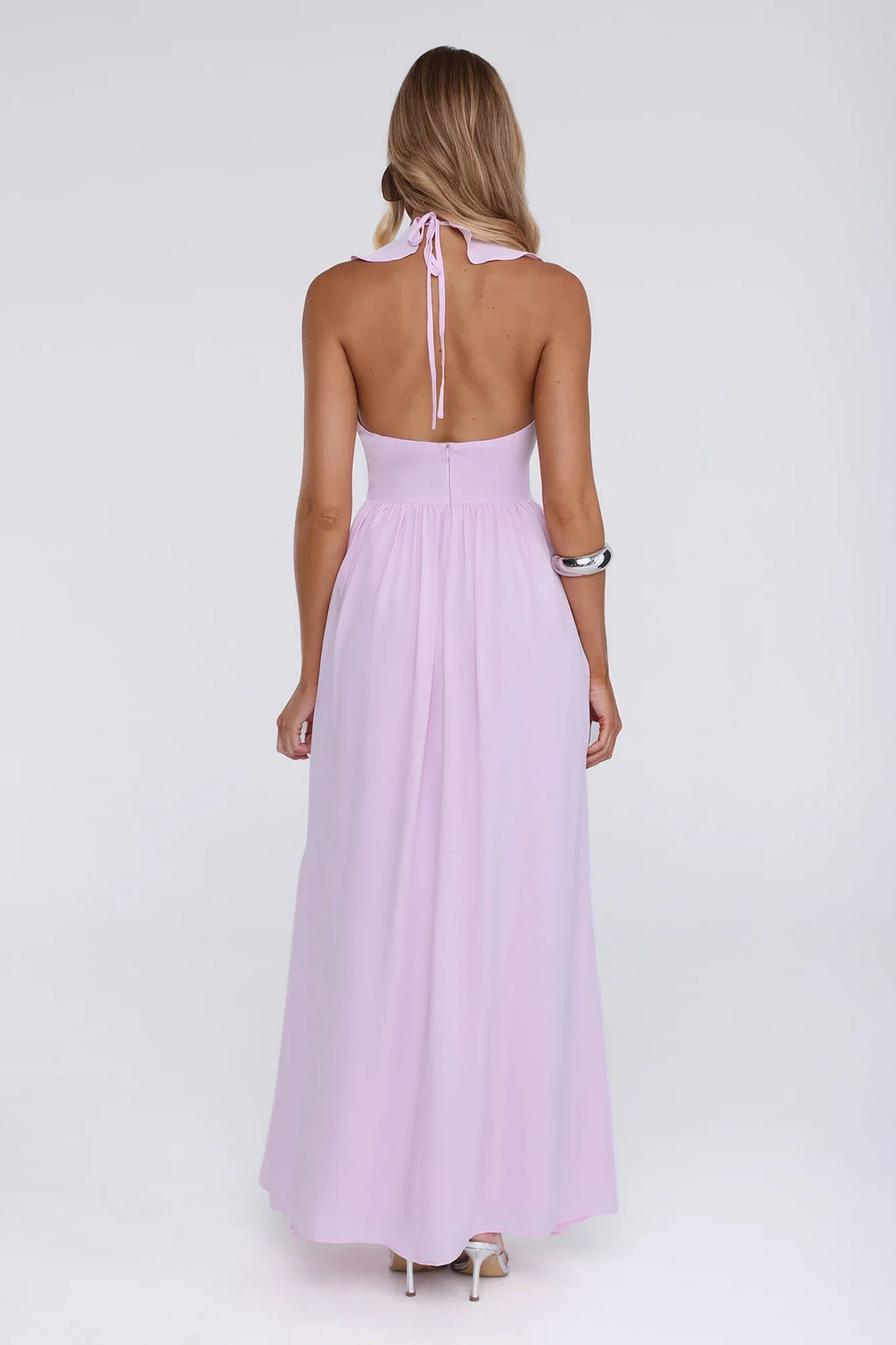 Celebrate You Halter Maxi Dress  Pink