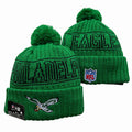 Philadelphia Eagles Pom Knit Hat-Kelly Green