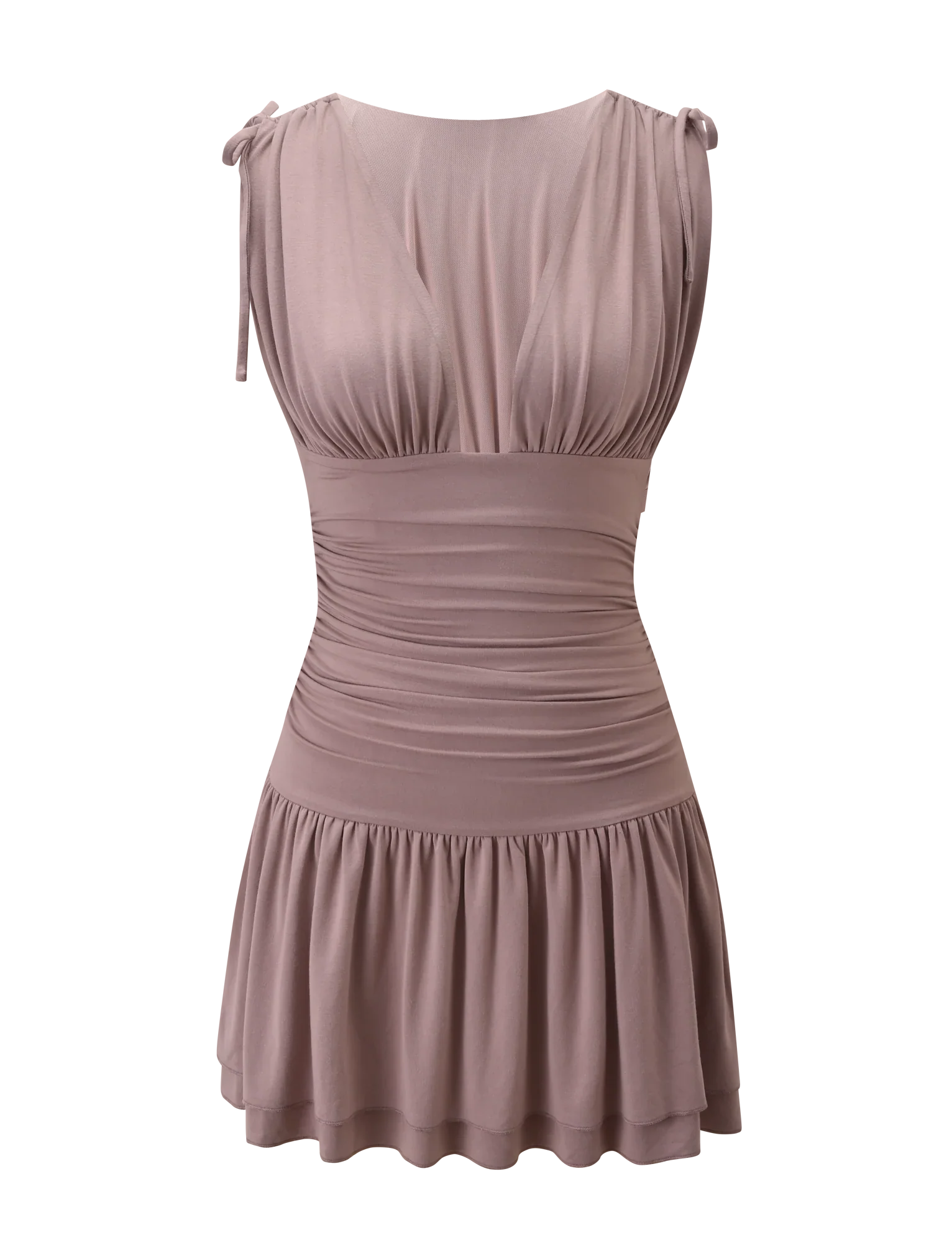 HALONA MINI DRESS - MOCHA