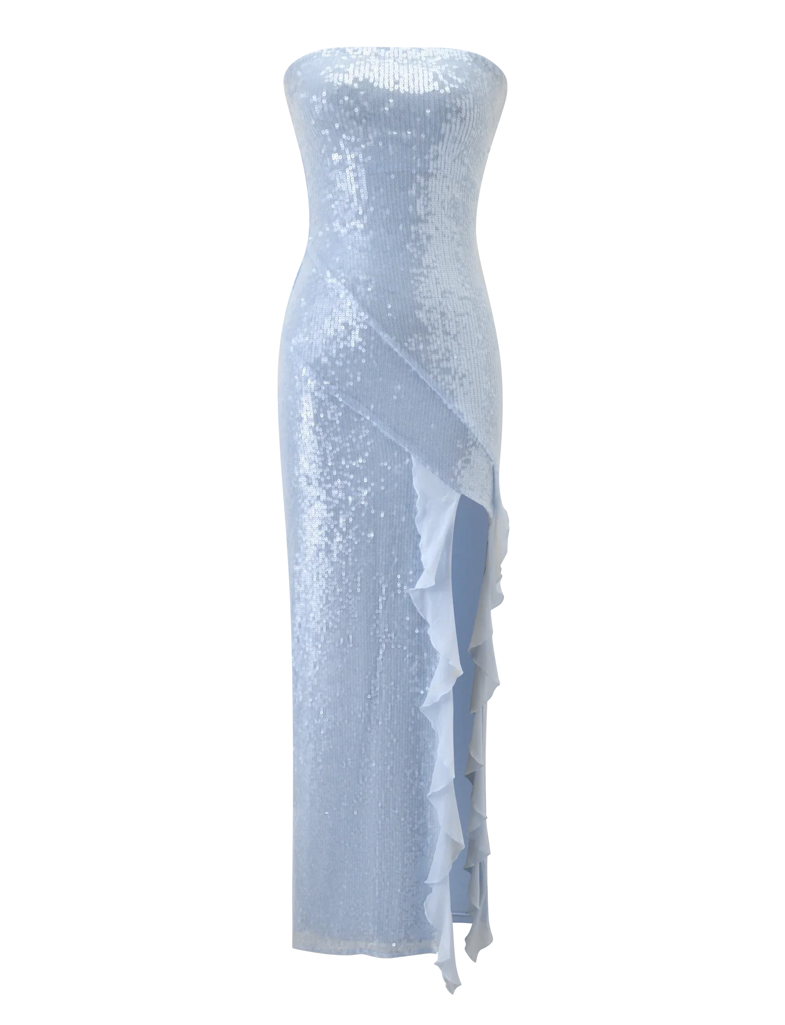 THEO SEQUIN MAXI DRESS - SOFT BLUE