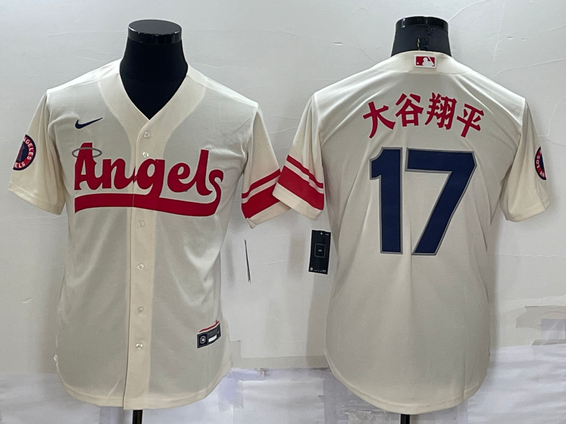 Men's Los Angeles Angels Shohei Ohtani #17 Cream City Connect Replica Team Jersey1