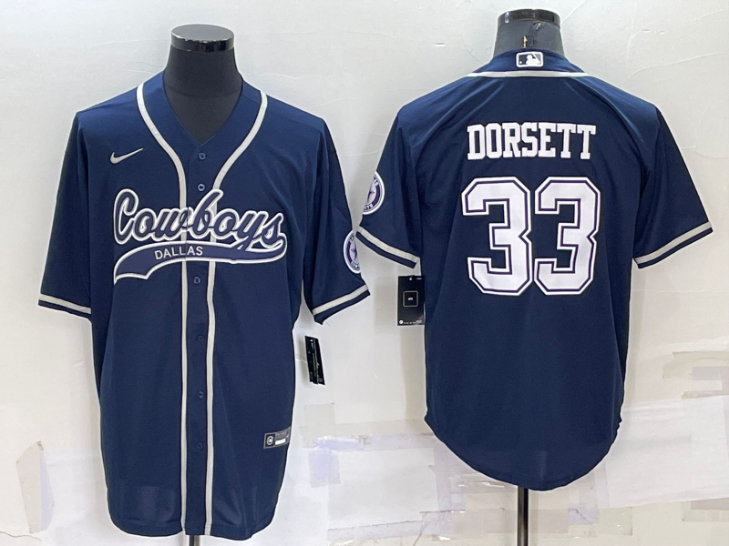 Men's Dallas Cowboys Tony Dorsett #33 Navy Game Jersey1 Joint Edition