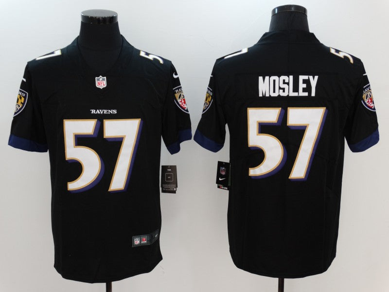Men's Baltimore Ravens C.J. Mosley #57 Black Player Game Jersey1