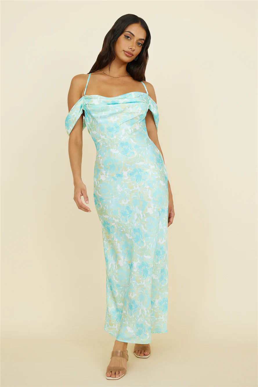 Busy Dancing Maxi Dress Green