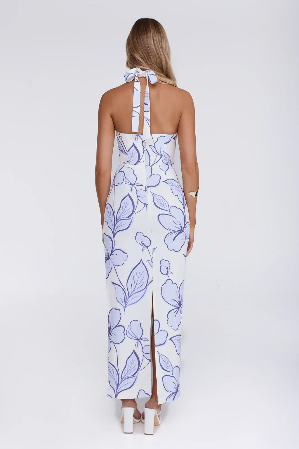 It Girl Moves Halter Maxi Dress White