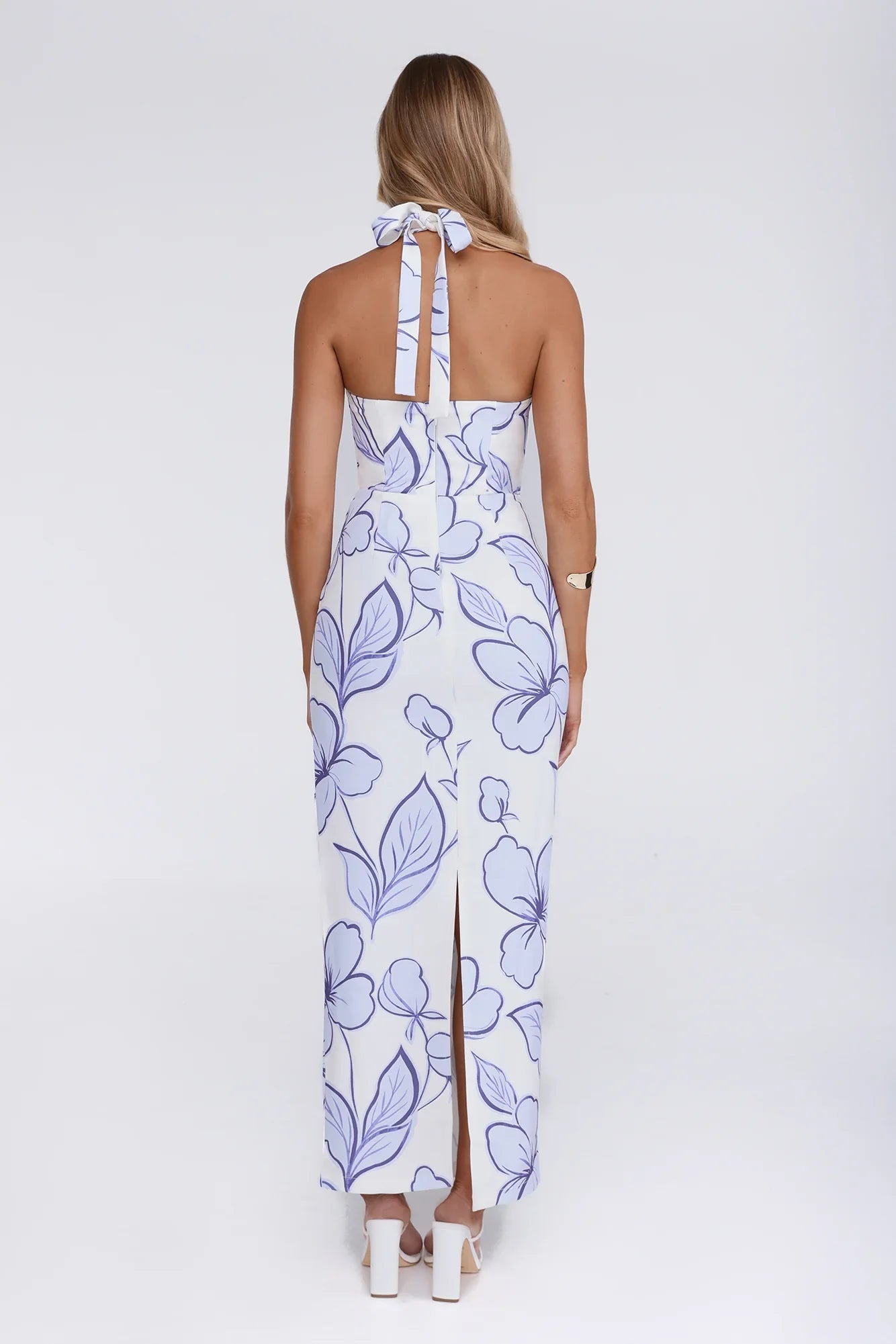 It Girl Moves Halter Maxi Dress White