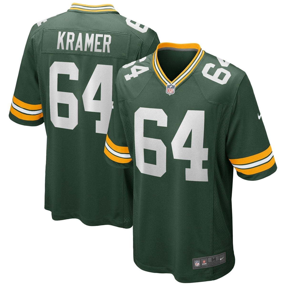 Jerry Kramer Green Bay Packers Nike Game Retired   Jersey - Green
