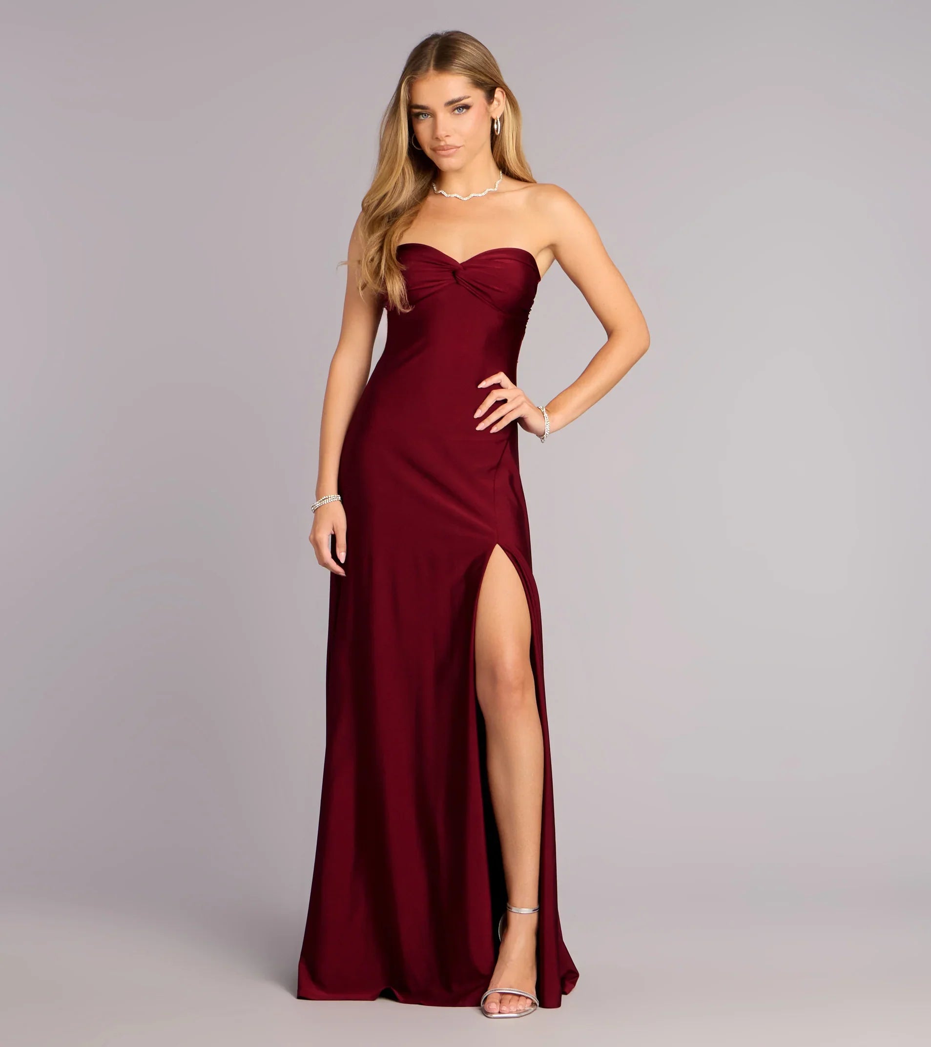 Madeline Strapless Tie-Back A-Line Dress