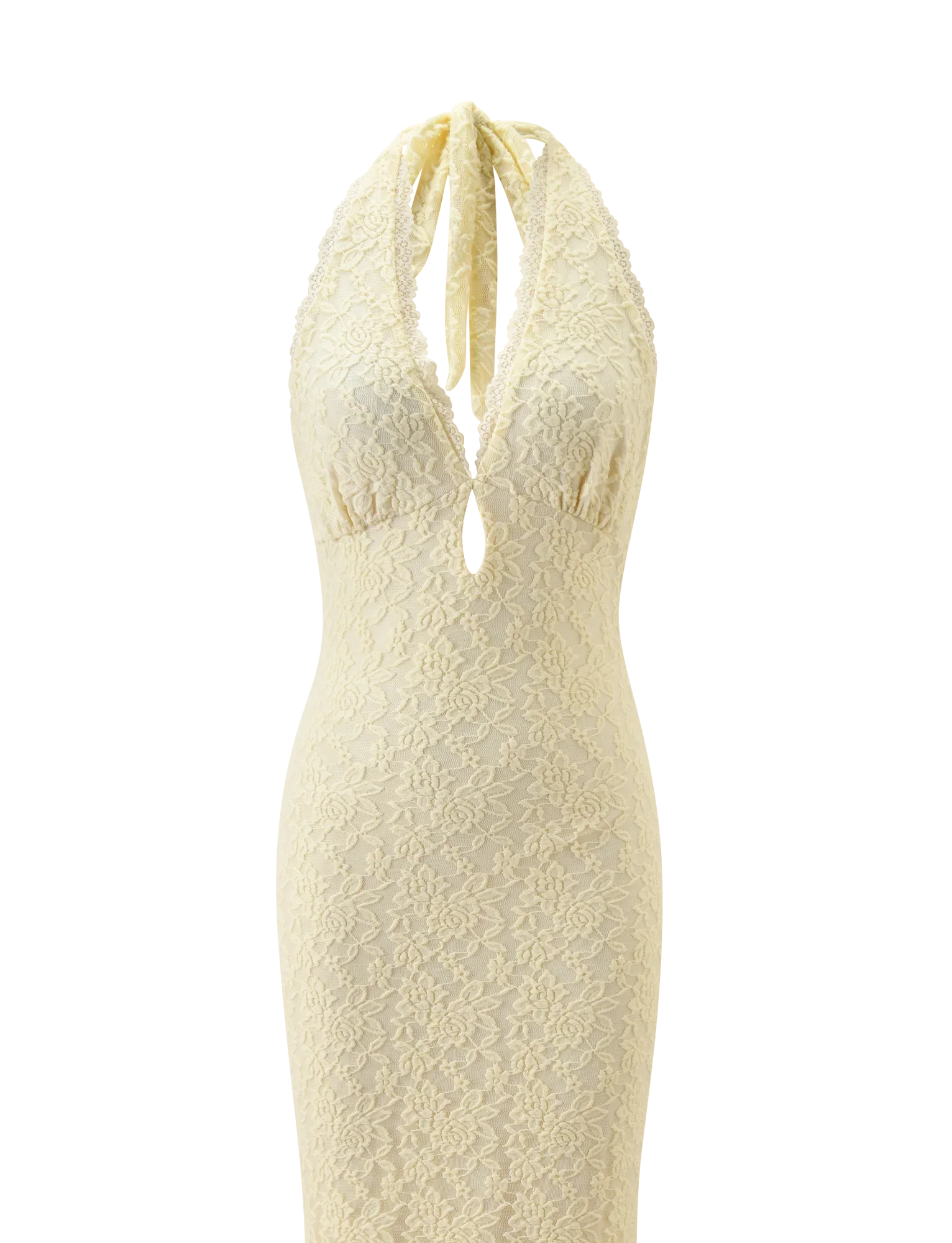 MAVEN LACE MAXI DRESS - PASTEL YELLOW