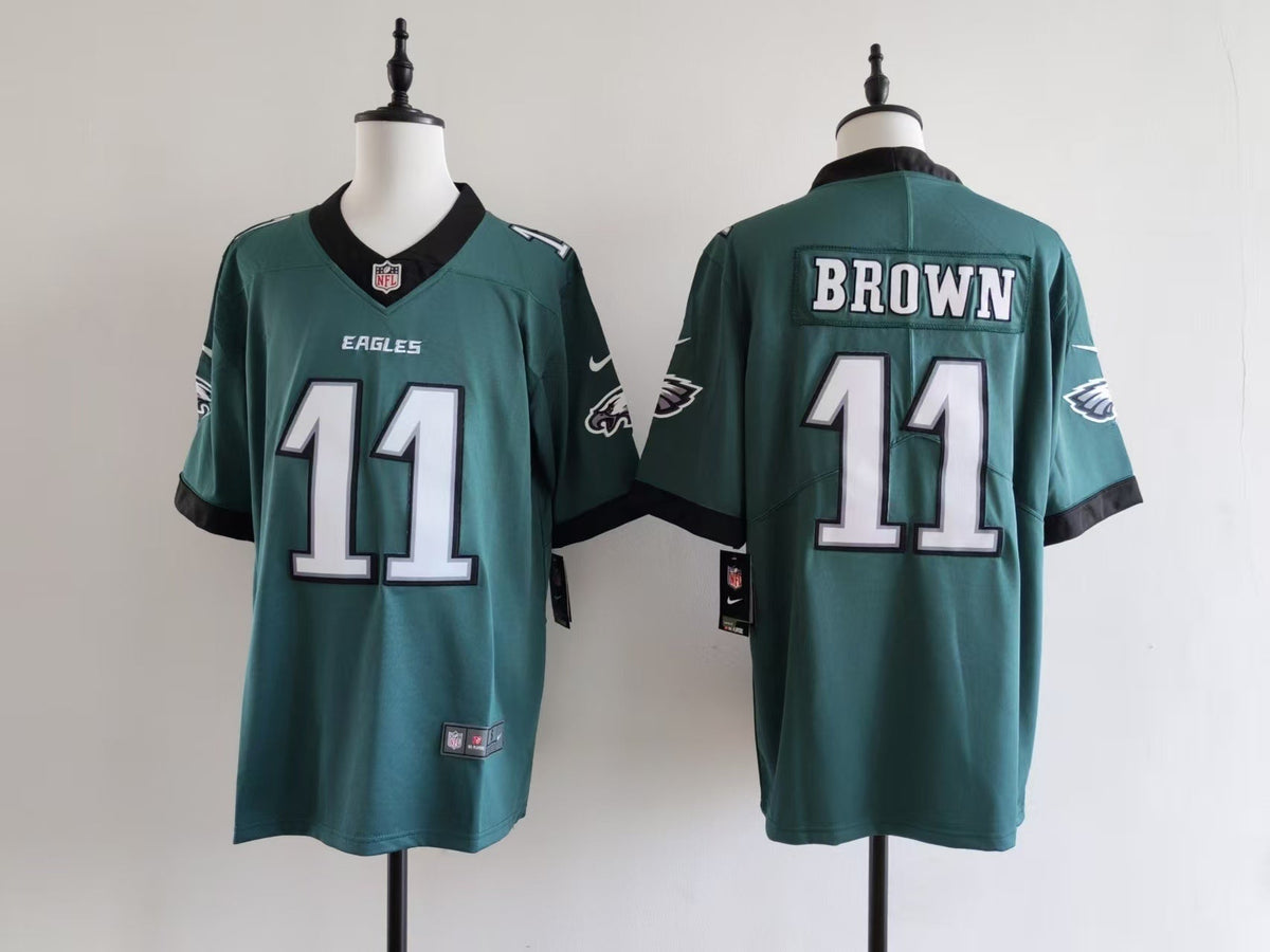 Men's Philadelphia Eagles A.J. Brown Nike Jersey-Midnight Green