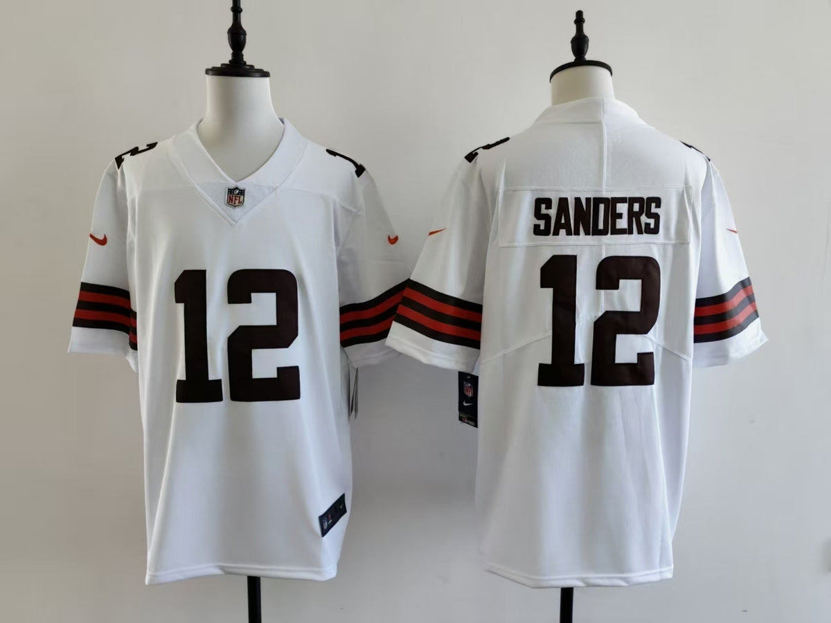 Men's Cleveland Browns Shedeur Sanders Jersey-White#12