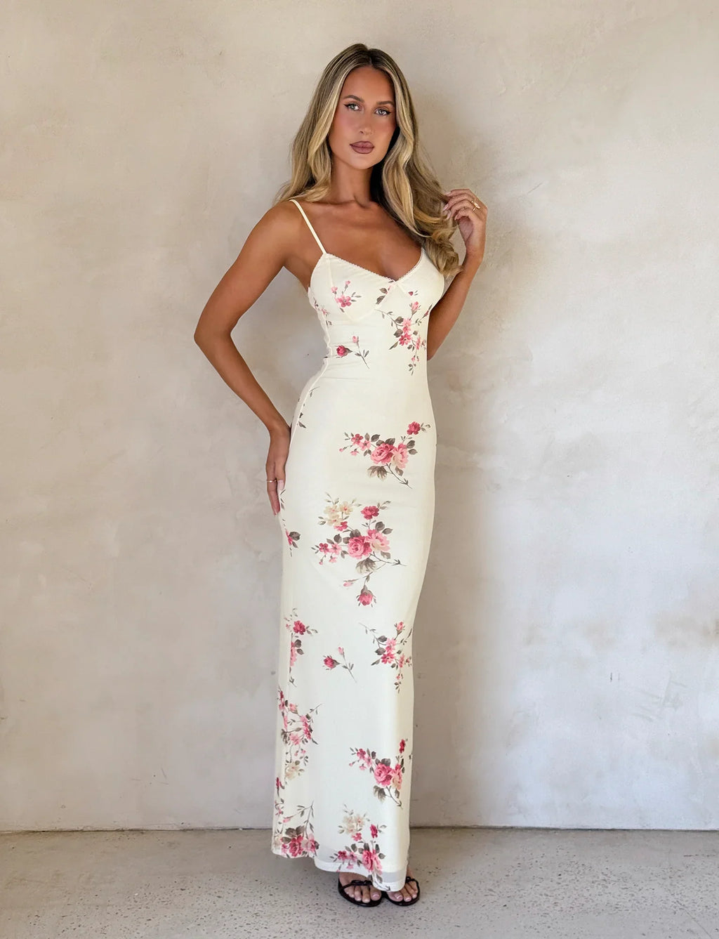 JULIANNA DRESS - YELLOW : MACRO FLORAL : POP FLORAL
