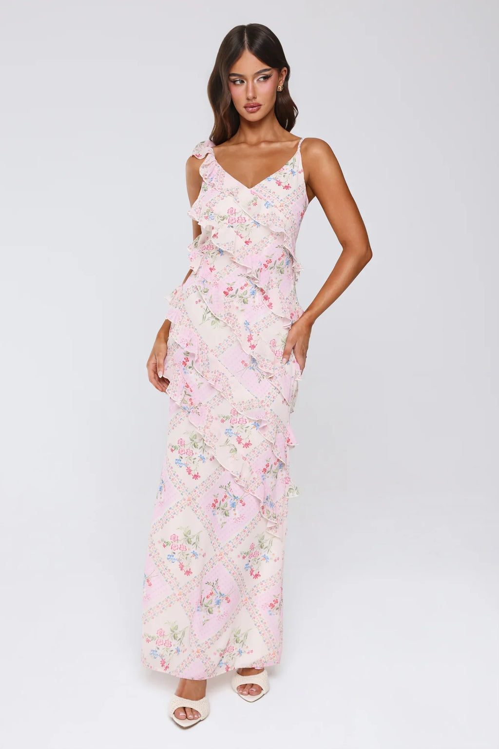 Summer Pastures Maxi Dress Pink