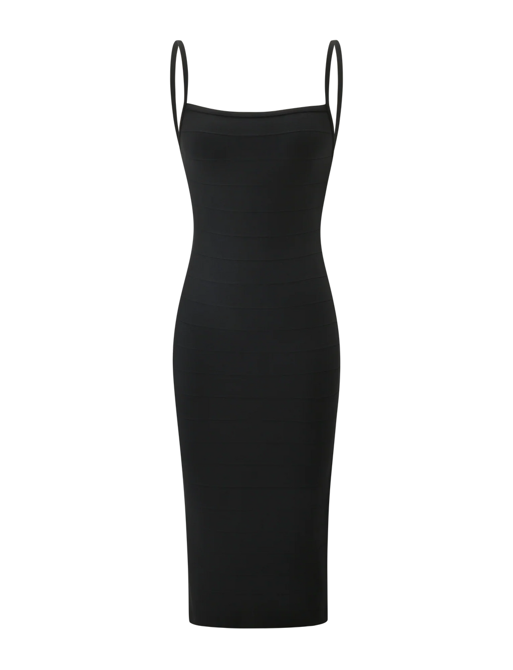 MIDORI MIDI BANDAGE DRESS - BLACK