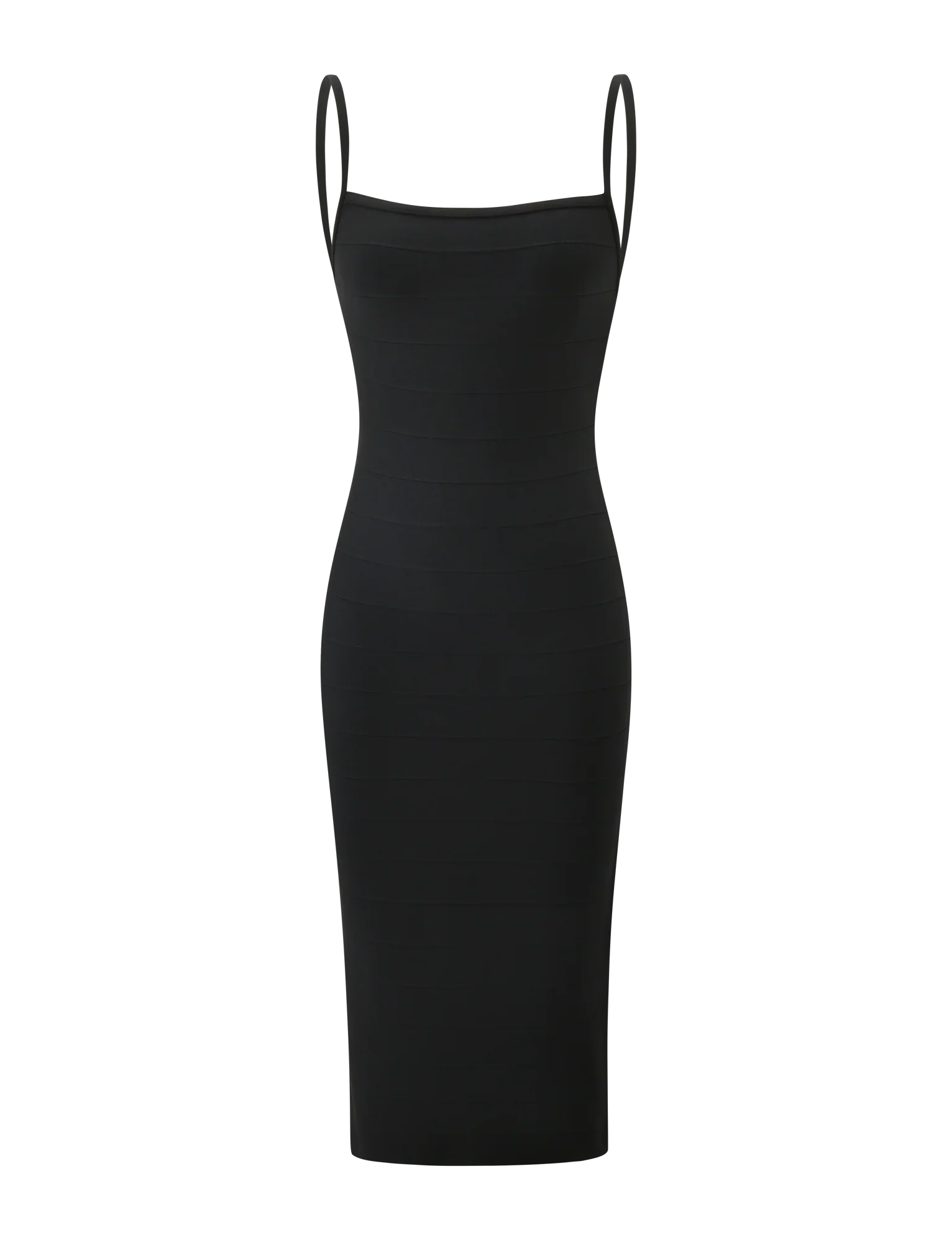 MIDORI MIDI BANDAGE DRESS - BLACK