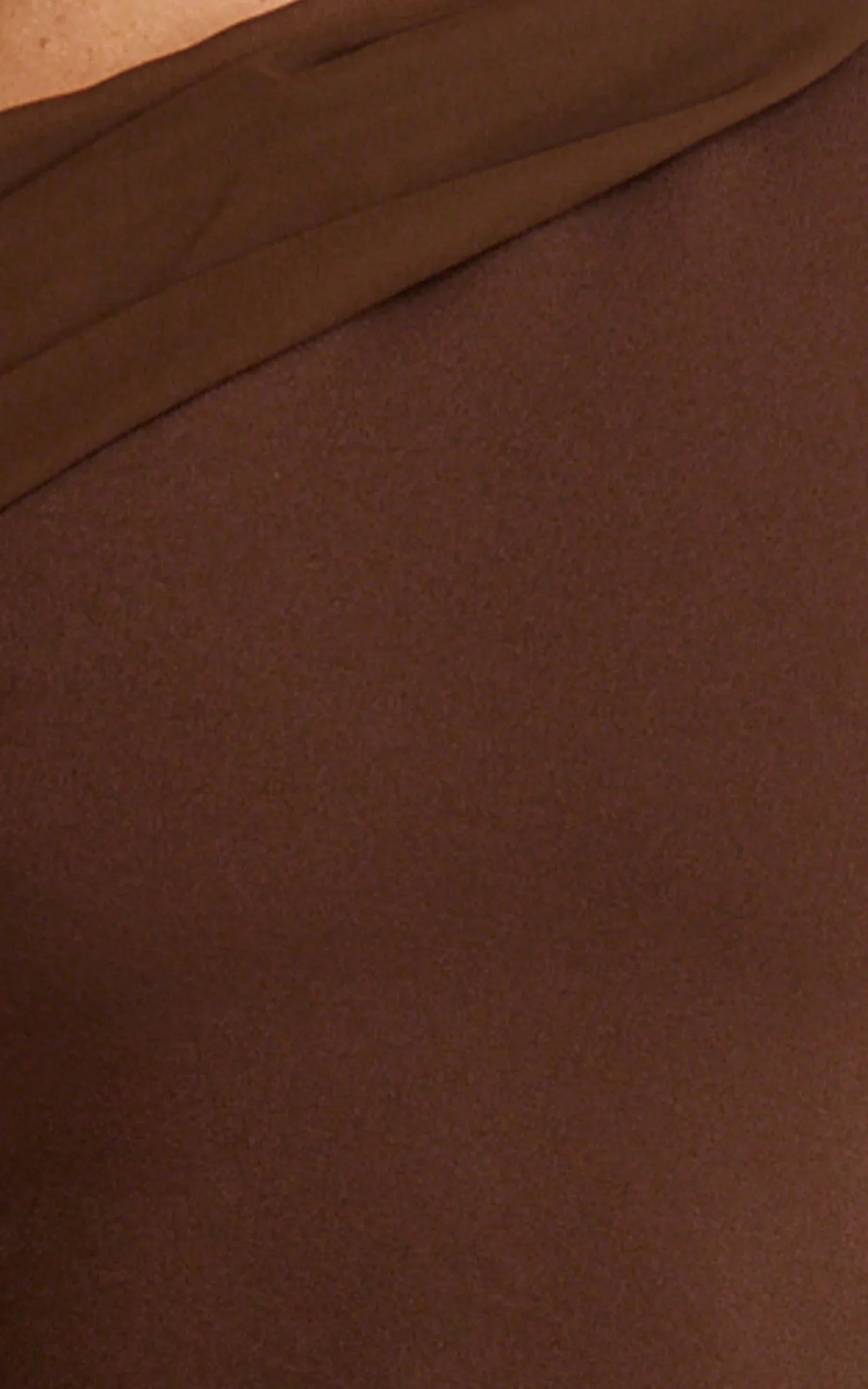Helen Maxi Dress - One Shoulder Draped Fitted Dress in Chocolate