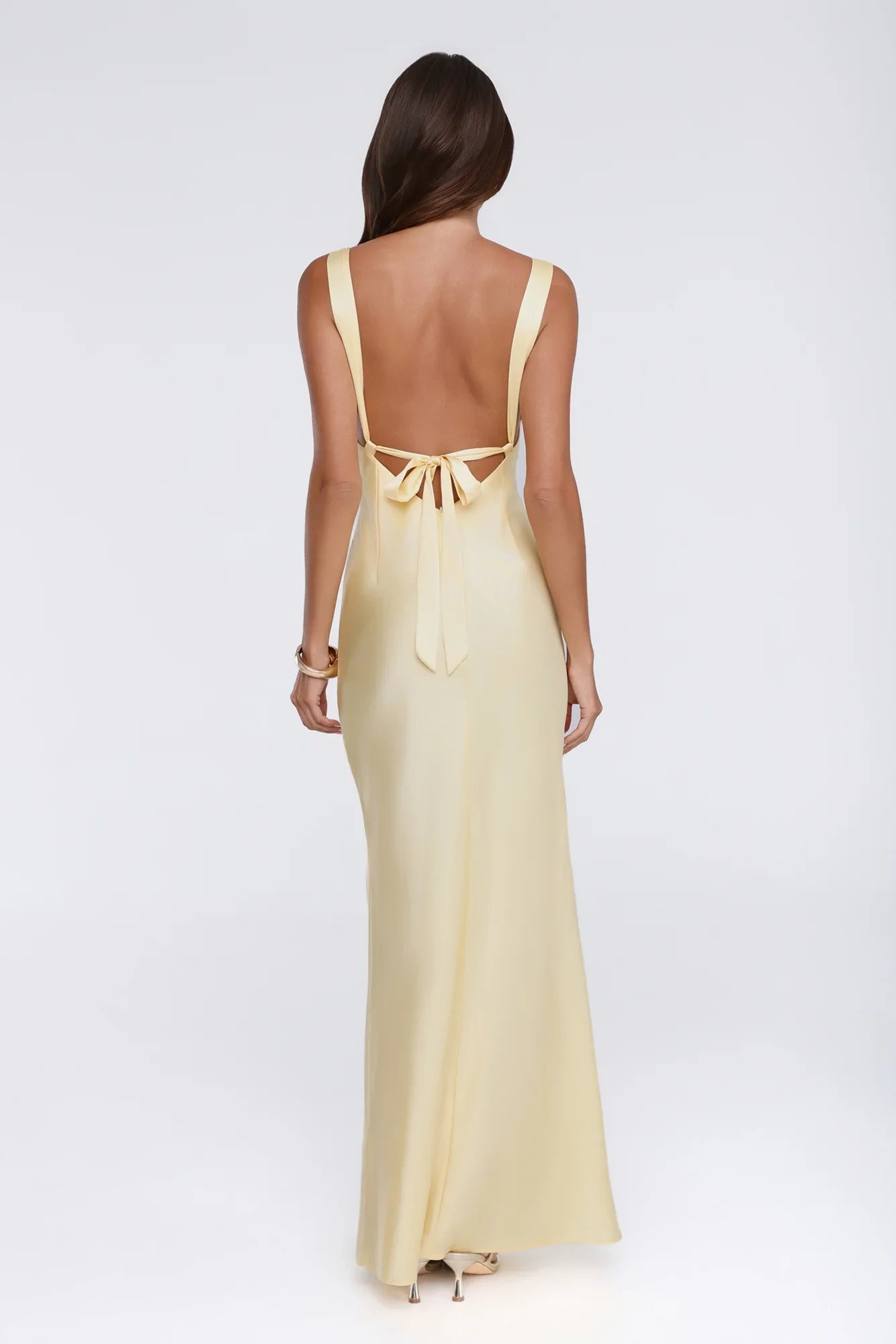 Polished Affair Satin Maxi Dress Butter