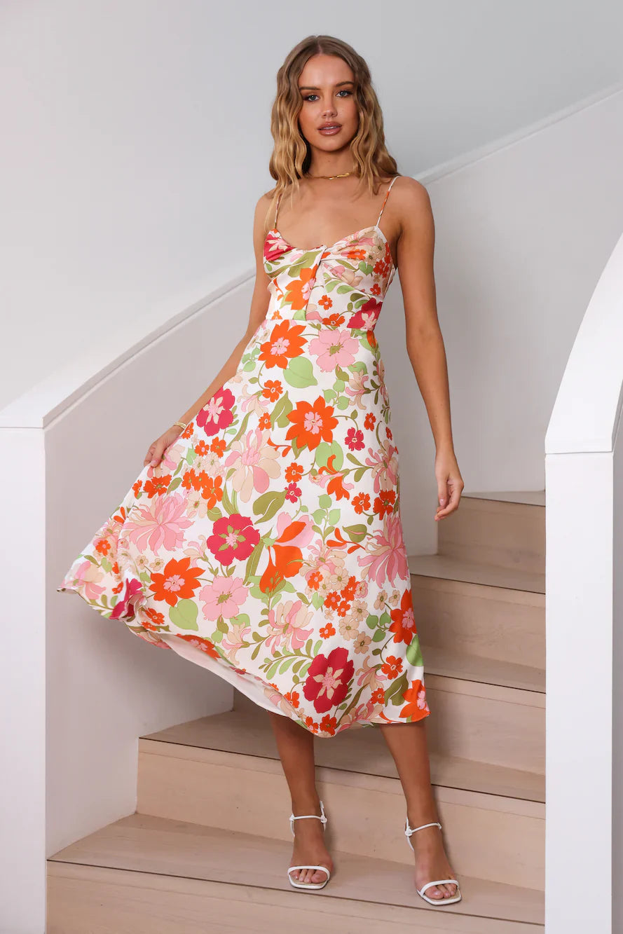 Love Strong Midi Dress Multi