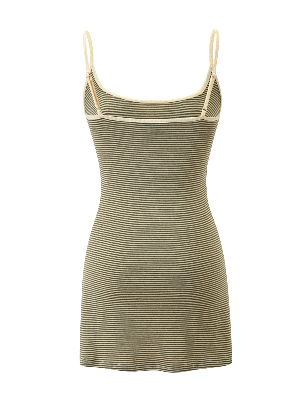 CELESTE MINI DRESS - OLIVE STRIPE