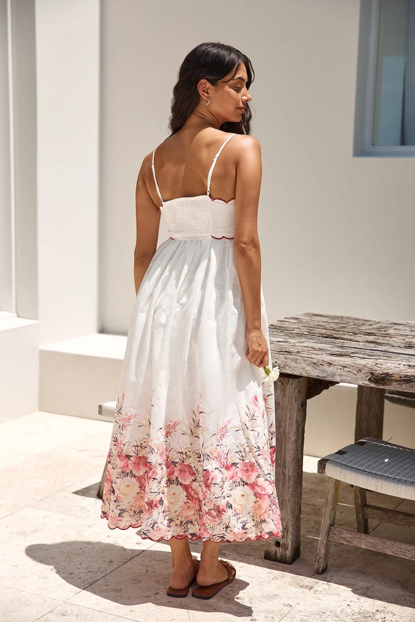 Whimsical Moments Midi Dress White
