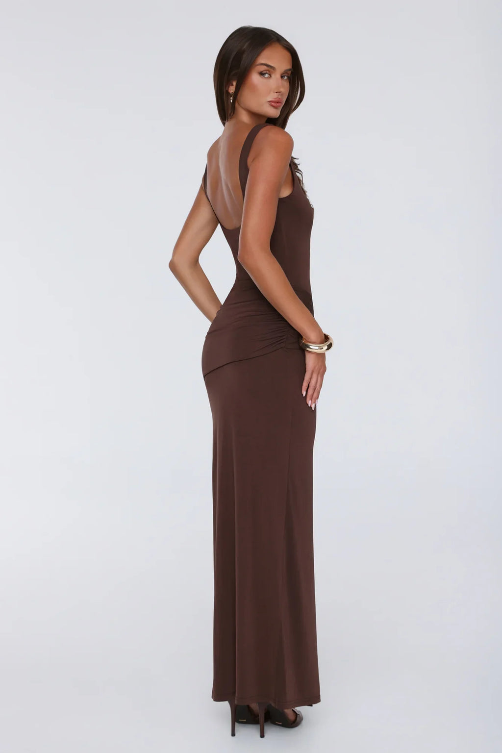 Maximum Style Maxi Dress Brown