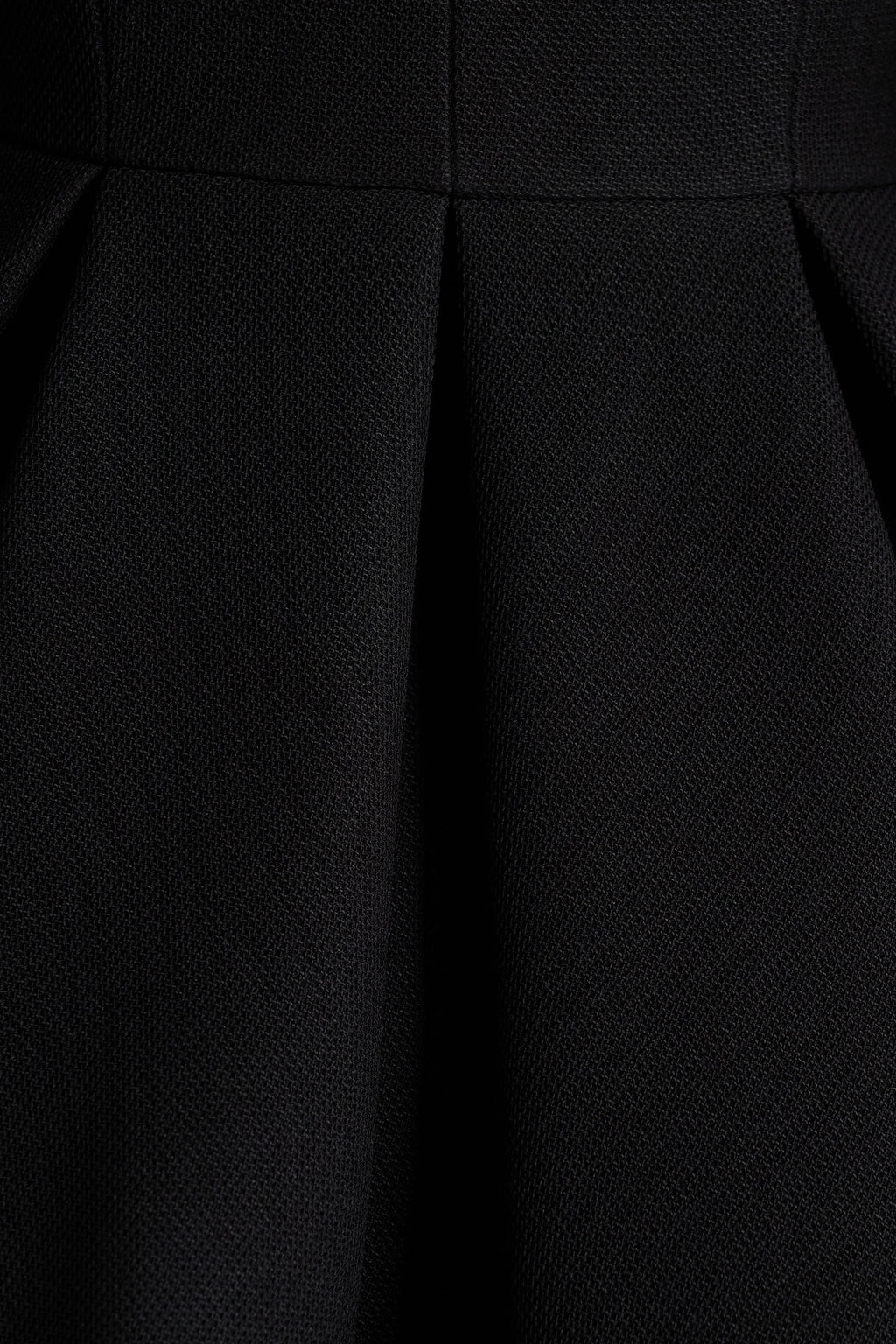 Kat | Black Plunge-Neck Tailored Mini Dress