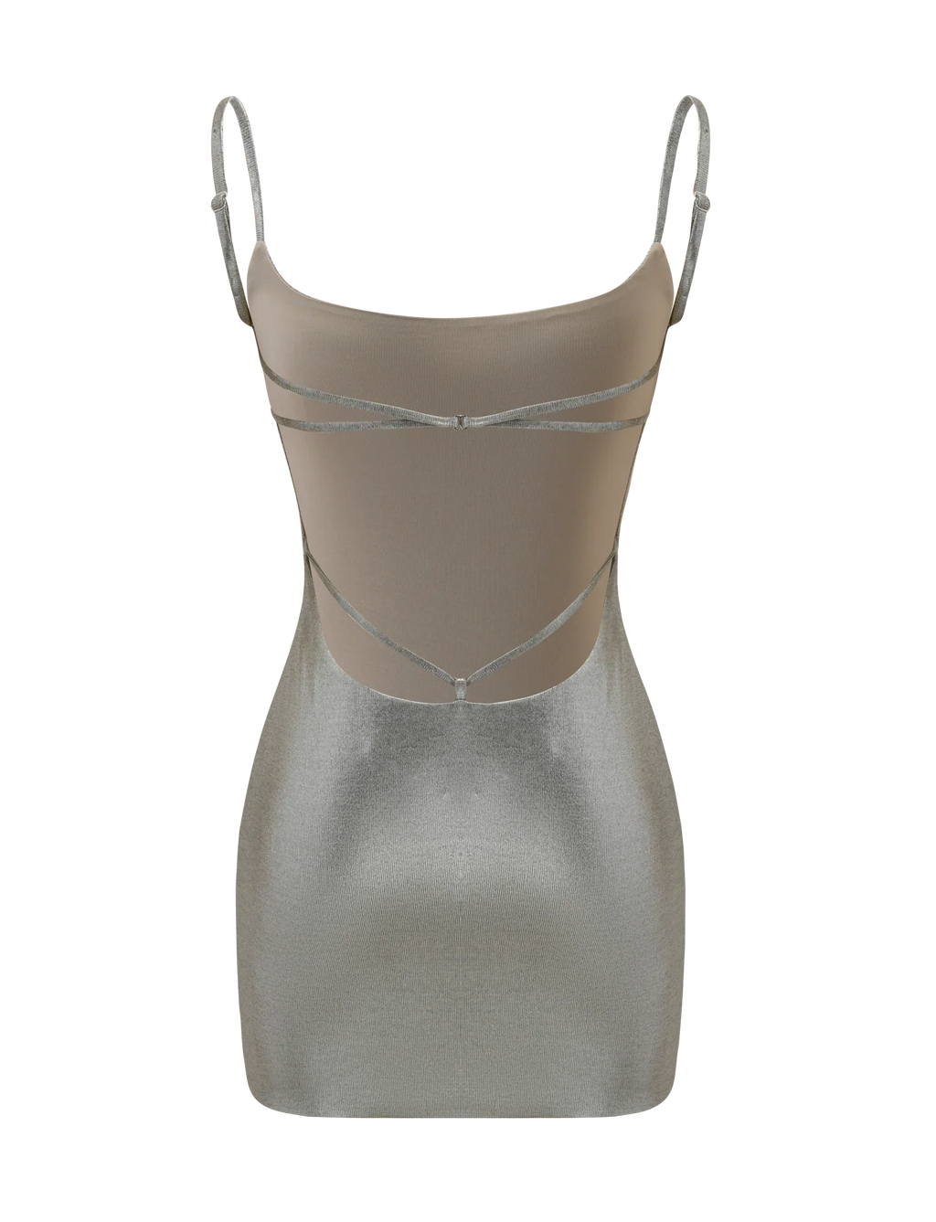 MINERVA MINI DRESS 2.0 - LIQUID SILVER