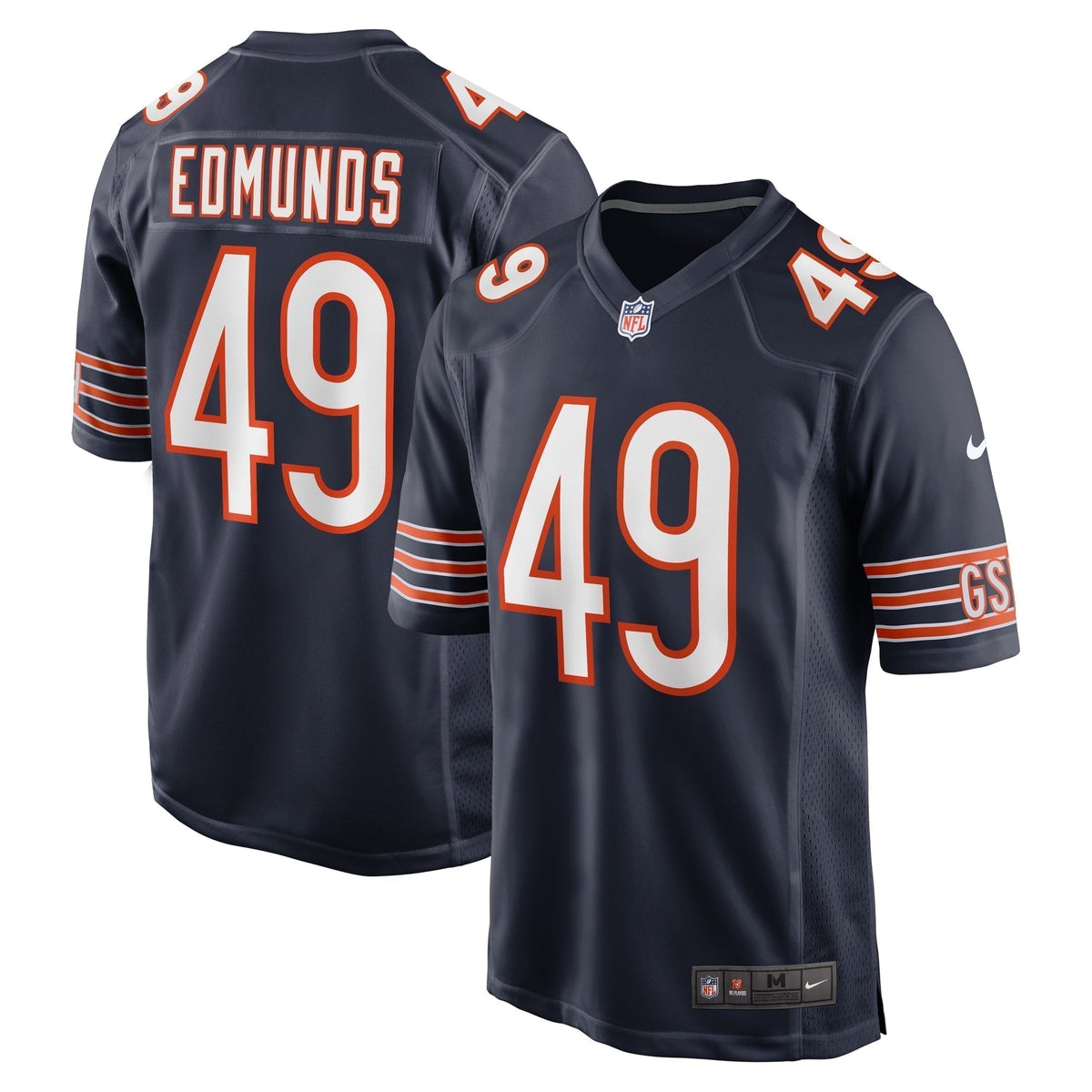 Tremaine Edmunds Chicago Bears Nike Game   Jersey - Navy