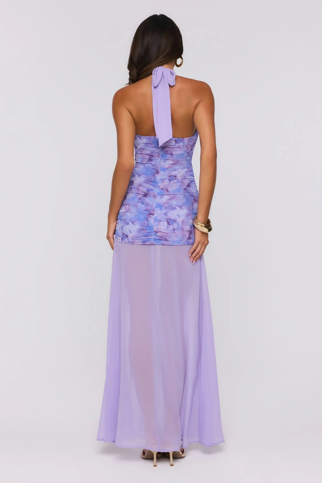 Lilac Whisper Halter Maxi Dress Lilac