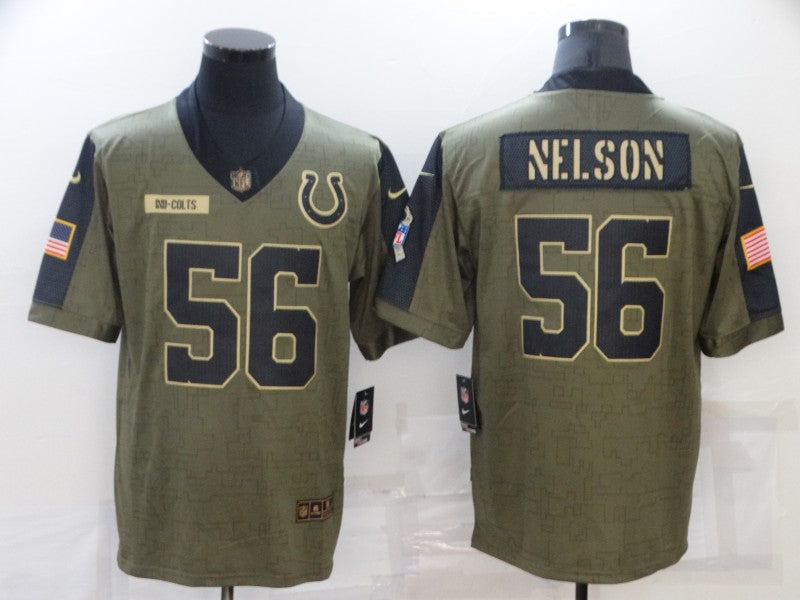 Men's Indianapolis Colts Quenton Nelson #56 Brown Alternate Game Jersey1