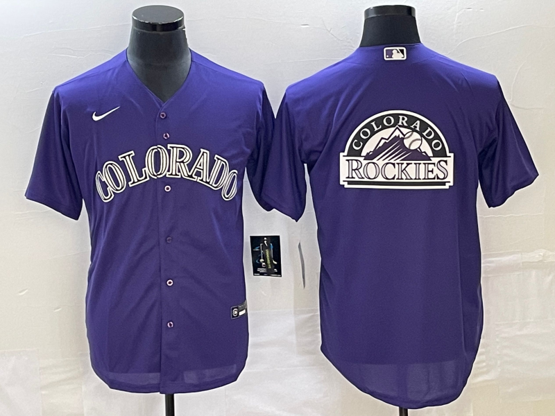Men's Colorado Rockies Purple Alternate Replica Team Jersey1
