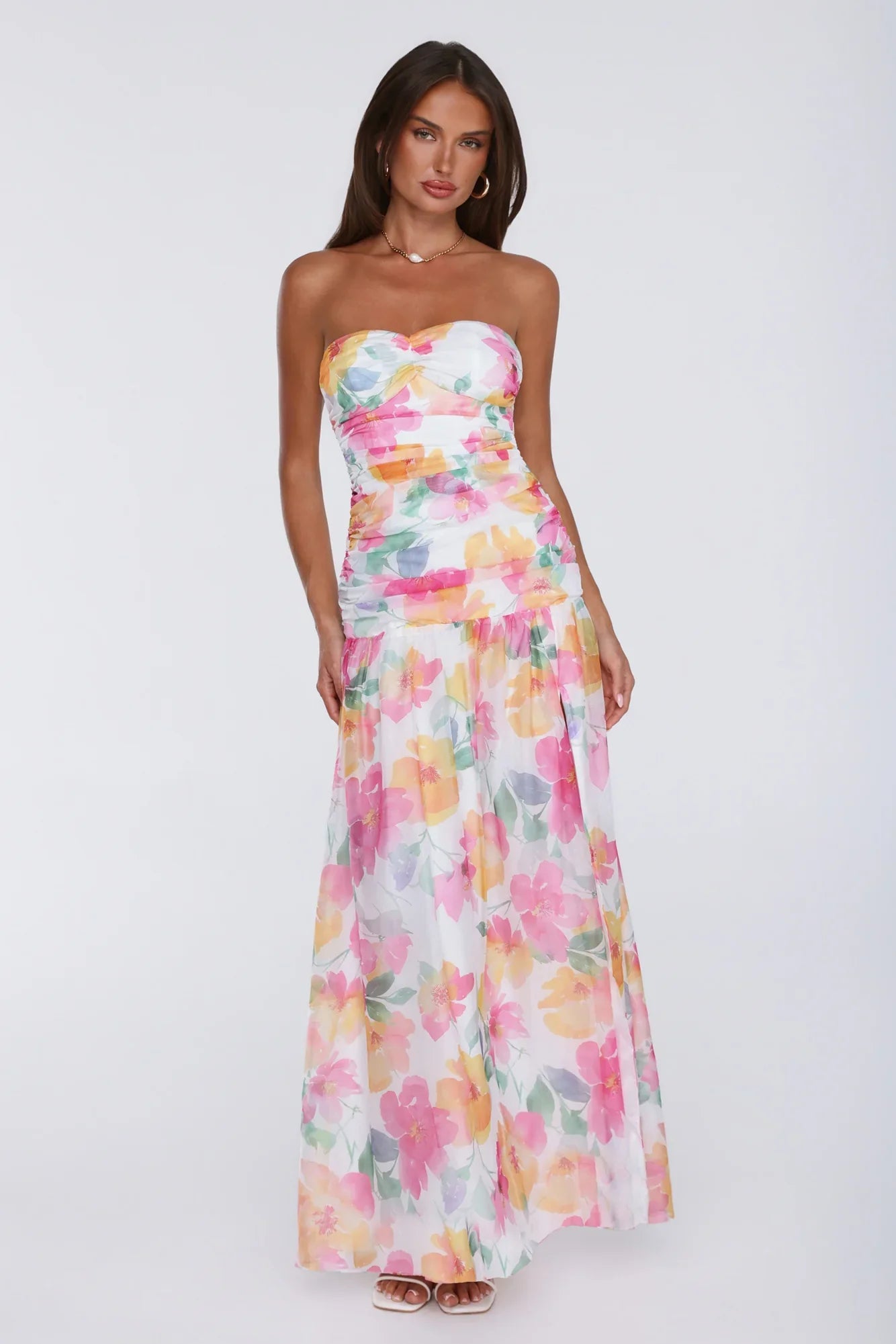 Pretty Much Perfect Strapless Maxi Dress Pink