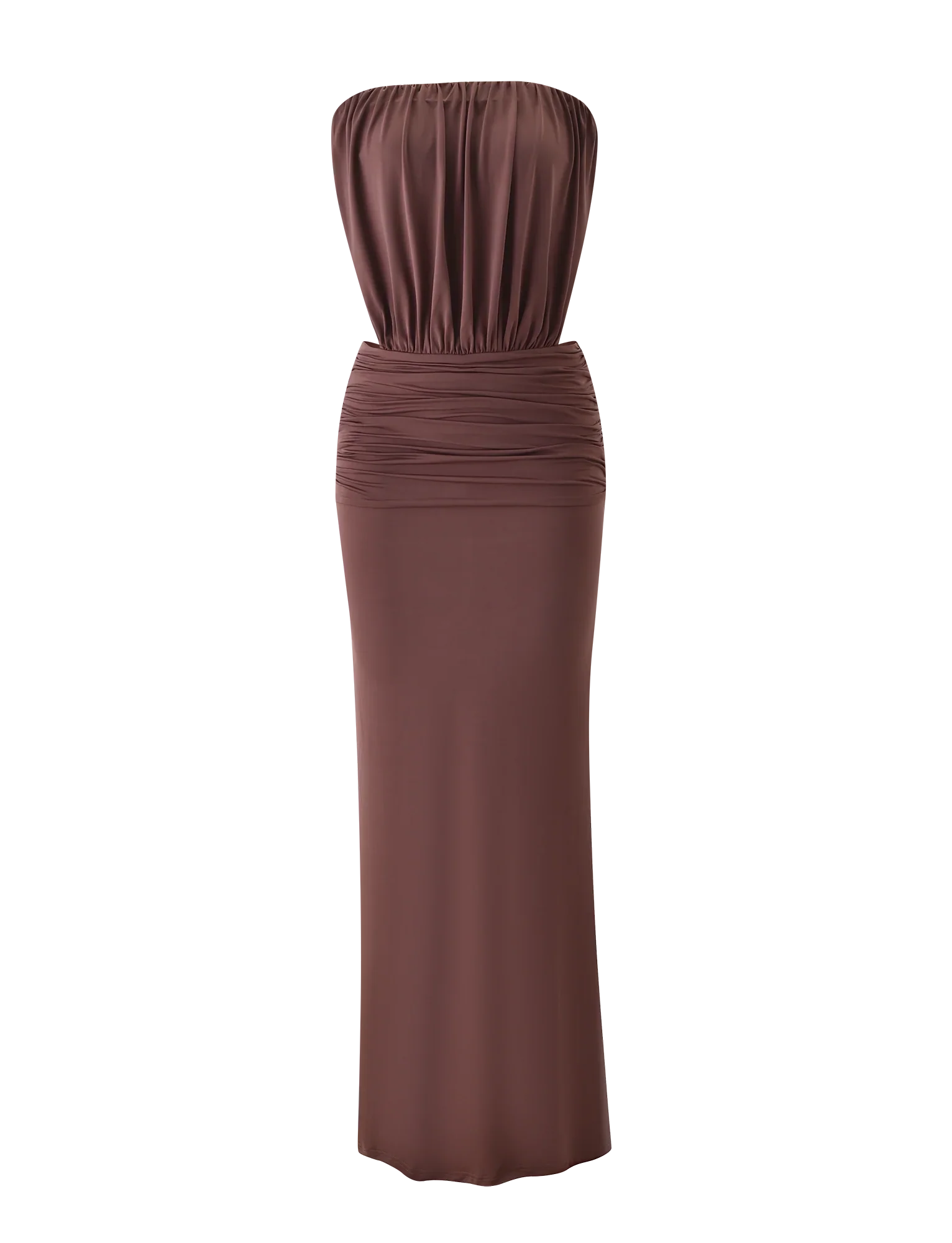 IOLLA STRAPLESS MAXI DRESS - MOCHA