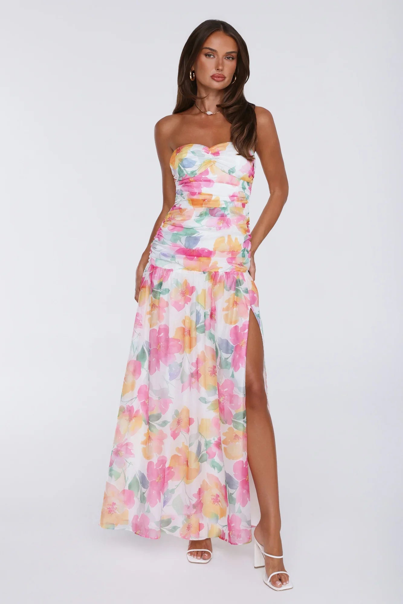 Pretty Much Perfect Strapless Maxi Dress Pink