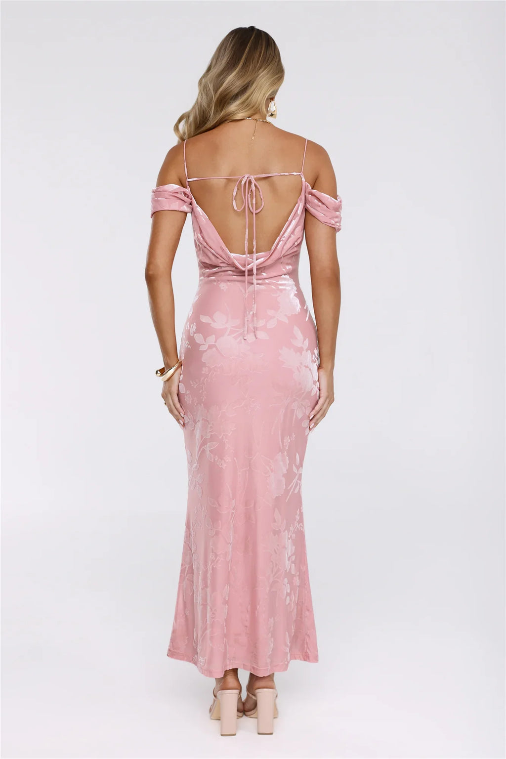 Glow Petal Midi Dress Pink
