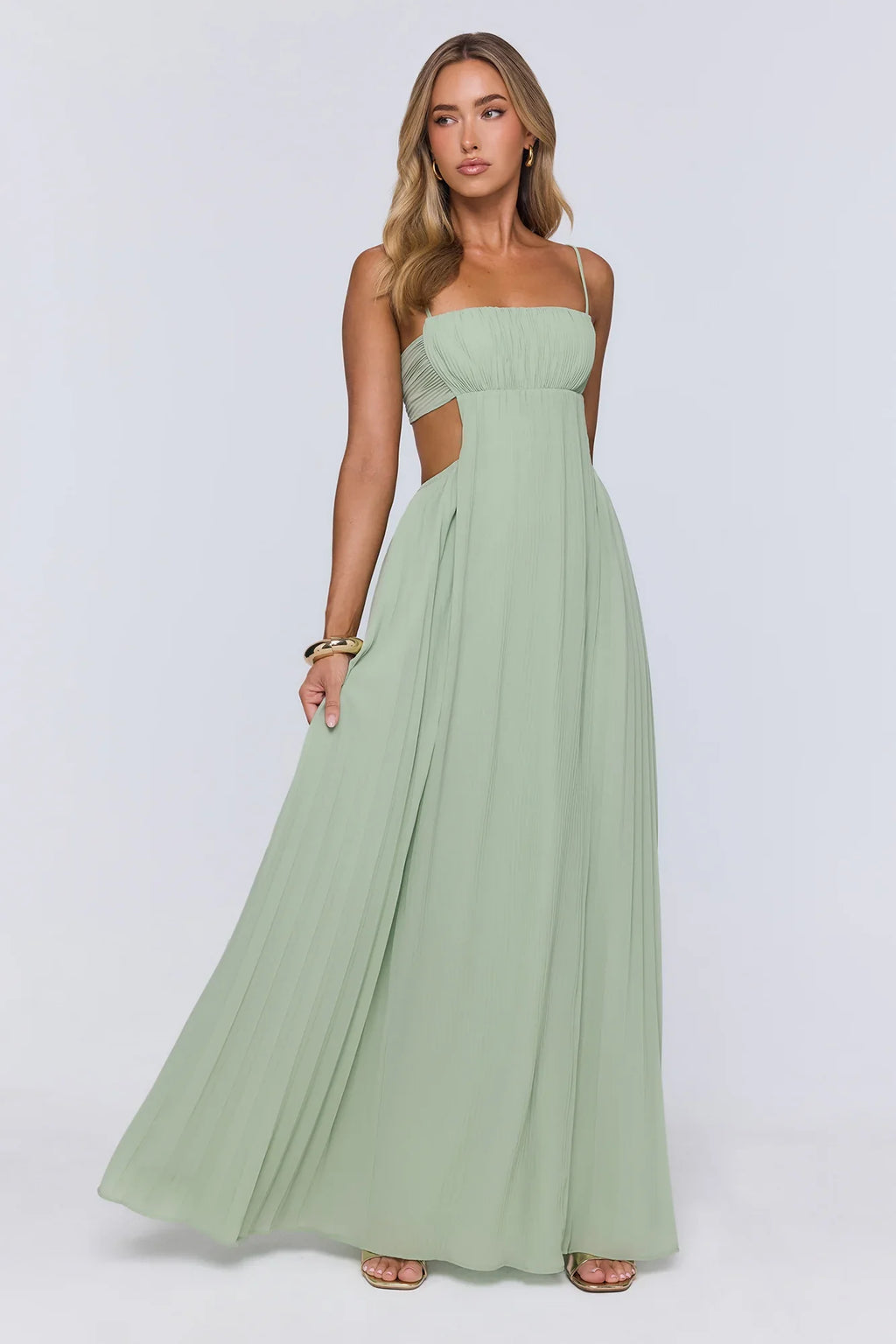 Polished Agenda Maxi Dress Sage