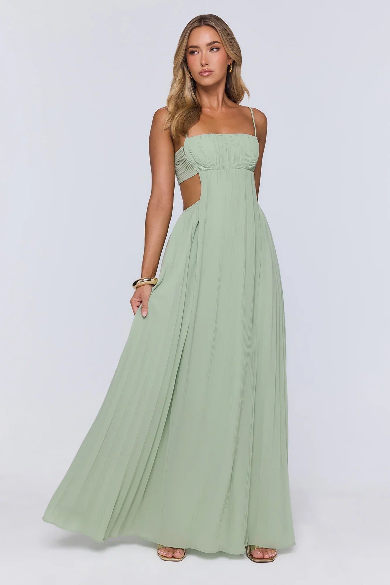 Polished Agenda Maxi Dress Sage