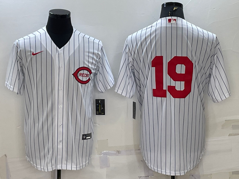 Men's Cincinnati Reds Joey Votto #19 White 2022 MLB at Field of Dreams Game Authentic Player Jersey1