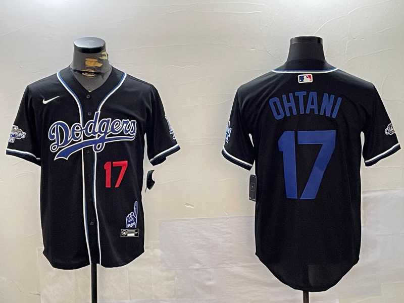 Men's Los Angeles Dodgers Shohei Ohtani Black Team Game Jersey