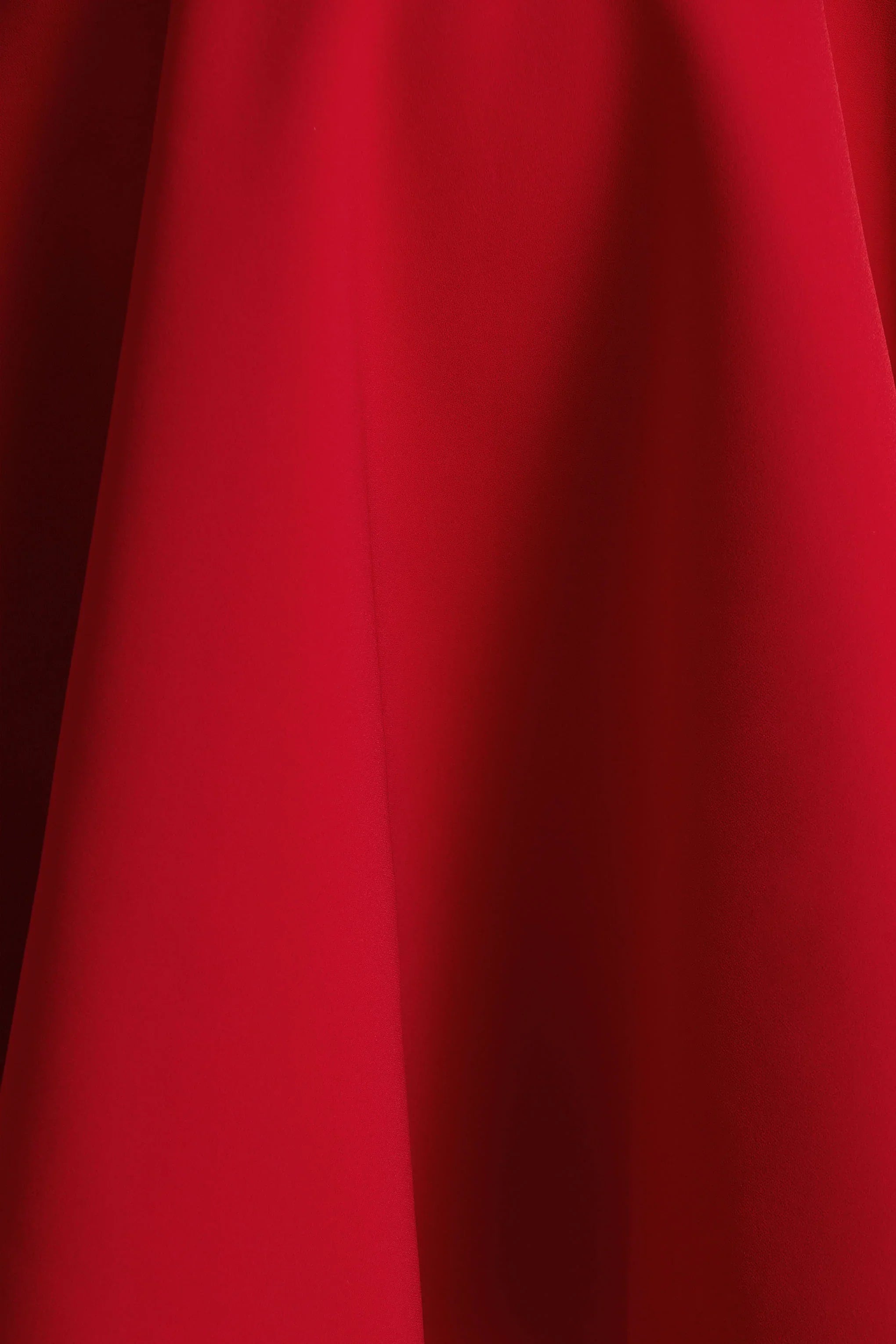 Astonish | Red Long-Sleeve Embellished Square-Neck Mini Dress With Volume Skirt