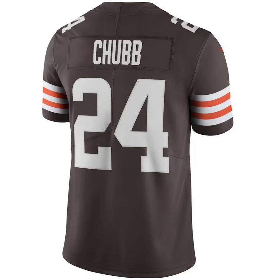 C.Browns #24 Nick Chubb Brown 1946 Collection Alternate Vapor Limited Football Jerseys