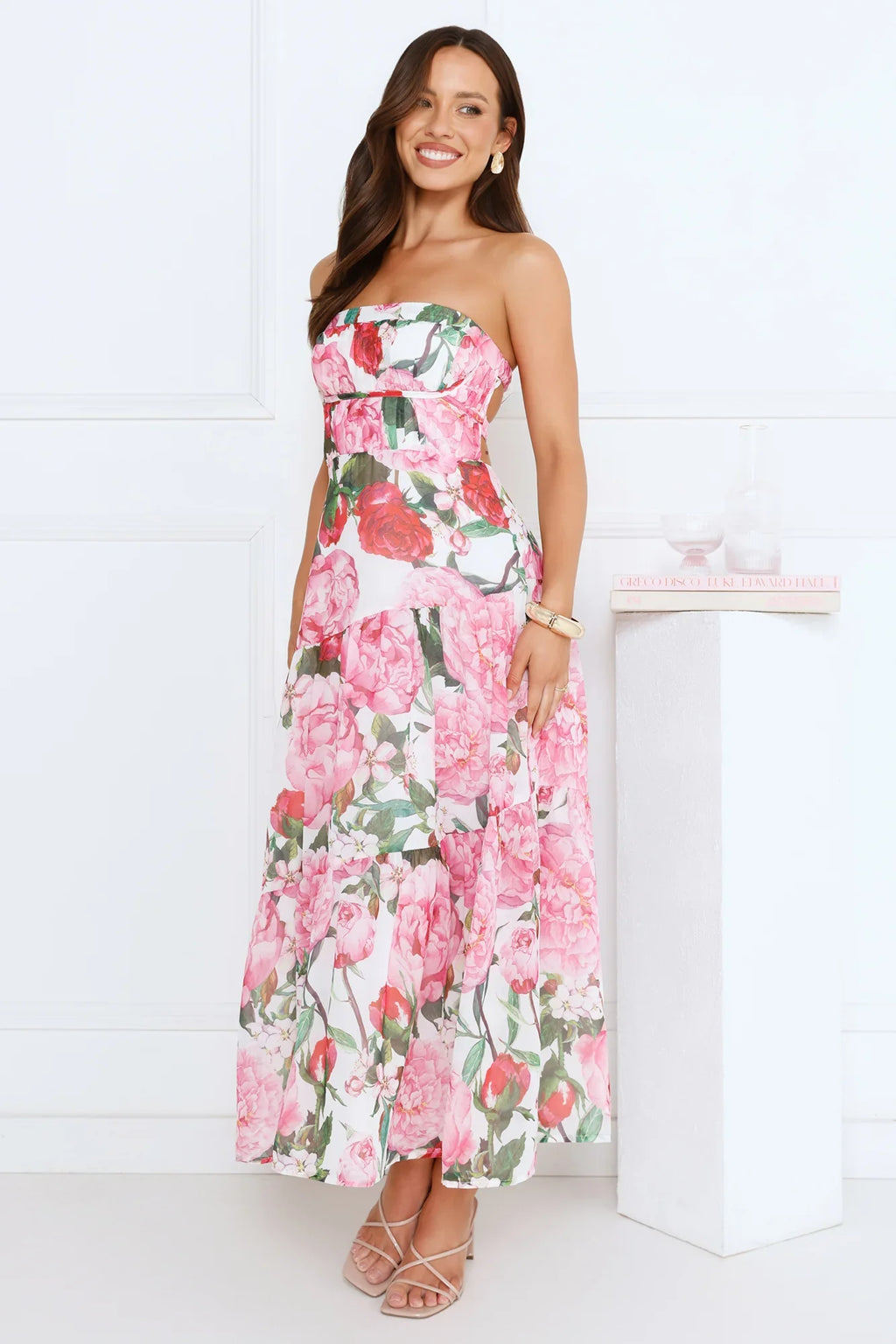 Daydream Luxe Strapless Maxi Dress Pink