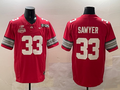 Men's Ohio State Buckeyes Jack Sawyer #33 Red 2025 CFP Final National Champions Patch F.U.S.E. Jersey
