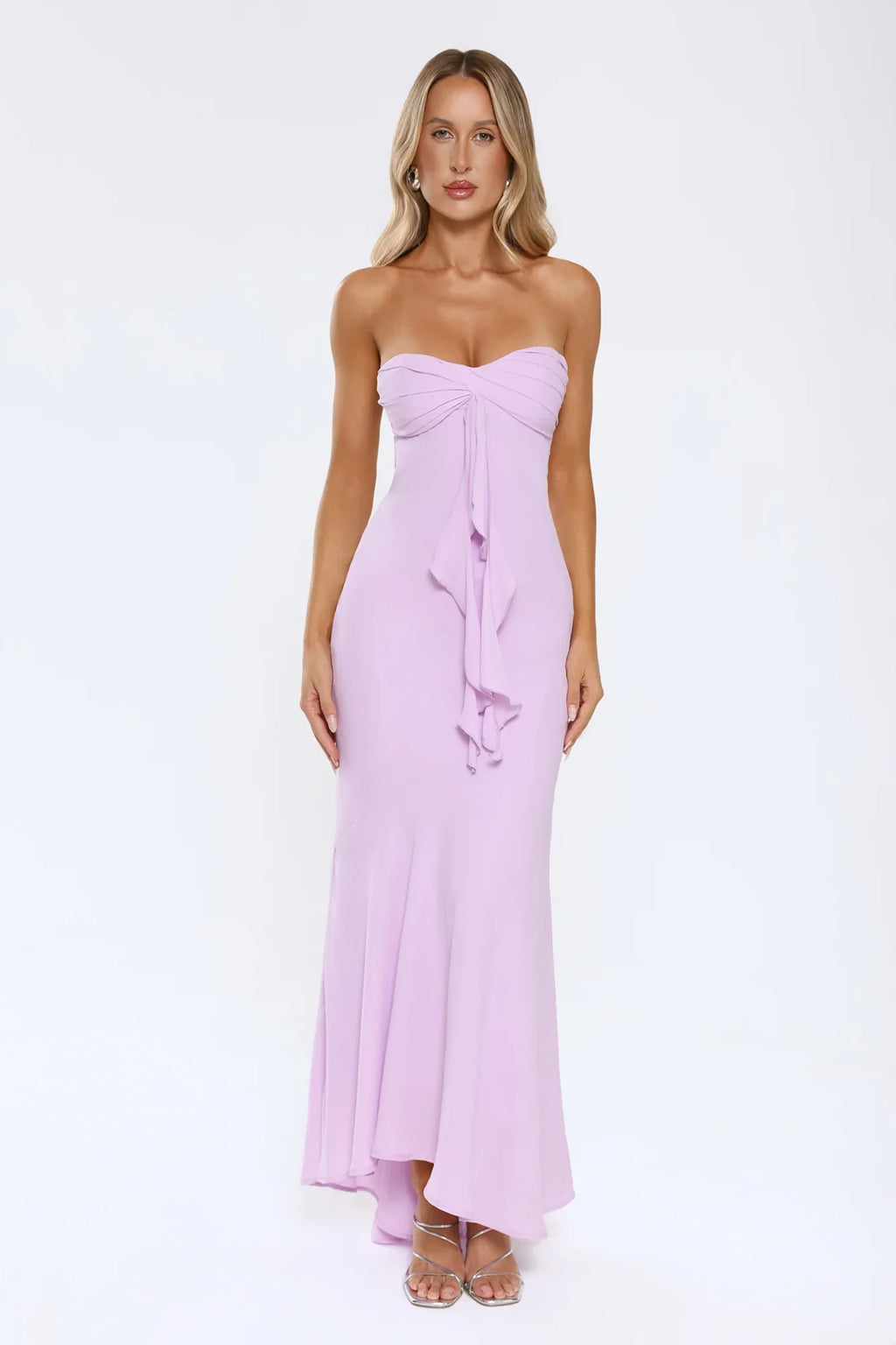 Flirt With Purpose Strapless Maxi Dress Lilac