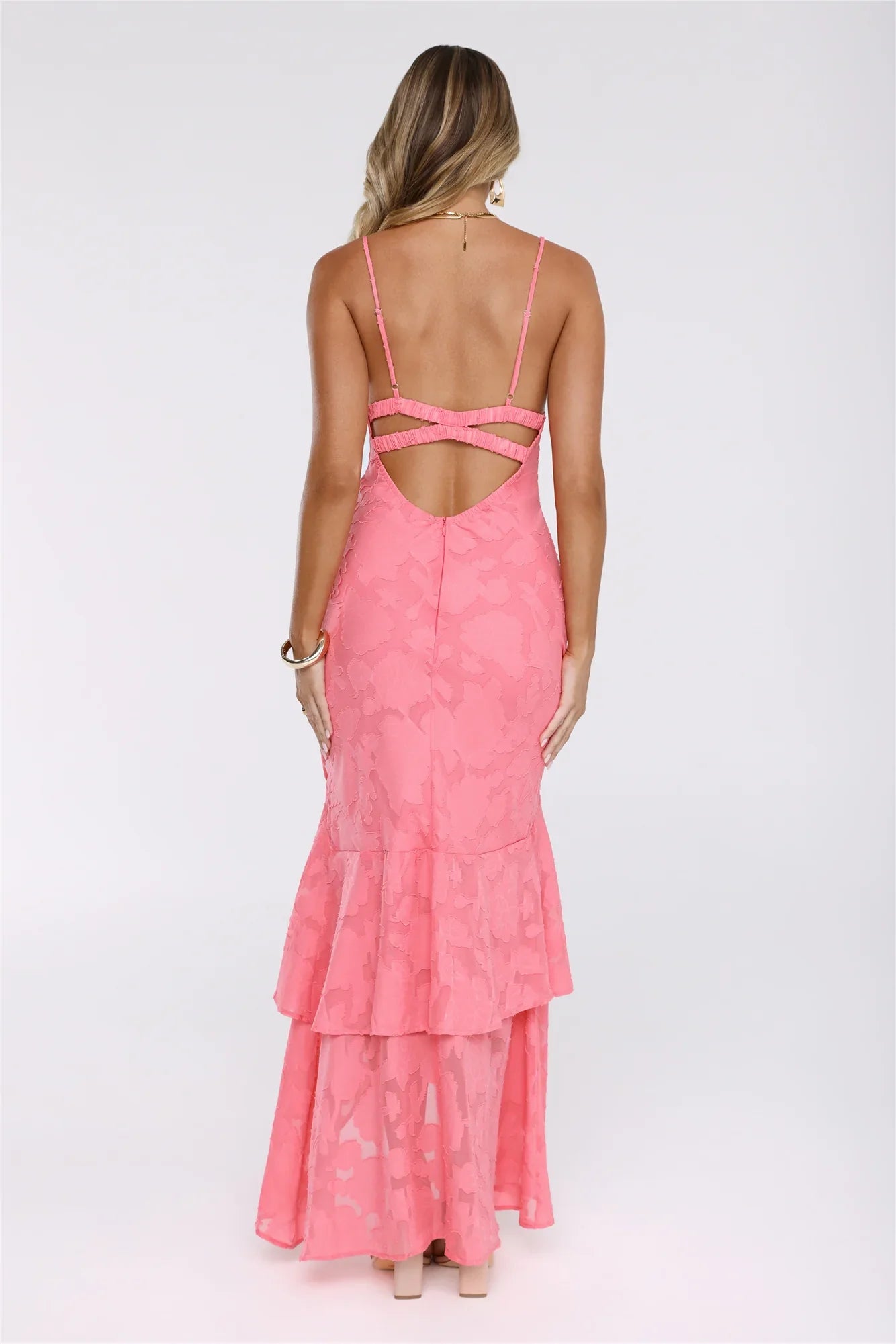 Petal Parade Maxi Dress Coral